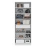 Sapateira Multiuso Estante com Espelho Grife - Nanda Decor:branco - 4