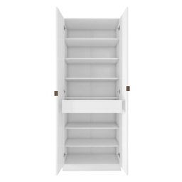 Sapateira Multiuso Estante com Espelho Grife - Nanda Decor:branco - 3