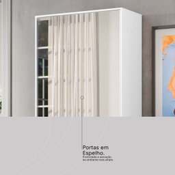 Sapateira Multiuso Estante com Espelho Grife - Nanda Decor:branco - 11