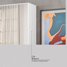 Sapateira Multiuso Estante com Espelho Grife - Nanda Decor:branco - 6