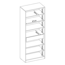Sapateira Multiuso Estante com Espelho Grife - Nanda Decor:branco - 2