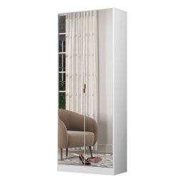 Sapateira Multiuso Estante com Espelho Grife - Nanda Decor:branco - 9