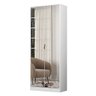 Sapateira Multiuso Estante com Espelho Grife - Nanda Decor:branco - 9