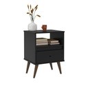 Ver imagem 2 de Mesa de Cabeceira Retrô Wood New:preto