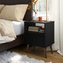 Ver imagem 1 de Mesa de Cabeceira Retrô Wood New:preto