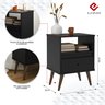Mesa de Cabeceira Retrô Wood New:preto - 3