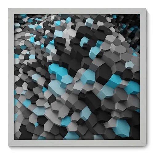 Quadro Decorativo - Abstrato - 50cm x 50cm - 020qnacb - 1