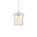Ver imagem 1 de Lustre Pendente Blumenau Colonial Nina Quadrado Vidro Liso E27 Bivolt Branco