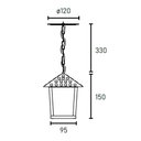 Ver imagem 4 de Lustre Pendente Blumenau Colonial Nina Quadrado Vidro Liso E27 Bivolt Branco