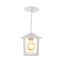 Ver imagem 2 de Lustre Pendente Blumenau Colonial Nina Quadrado Vidro Liso E27 Bivolt Branco