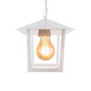 Ver imagem 5 de Lustre Pendente Blumenau Colonial Nina Quadrado Vidro Liso E27 Bivolt Branco
