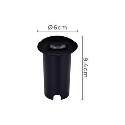Embutido de Solo Led Nordecor Zola 6240 1w Bivolt Preto 3000k Luz Amarela 3000k Luz Amarela 6240 - 2