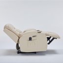 Ver imagem 2 de Poltrona Austin Reclinável Elétrica com Massagem PU Bege Gran Belo