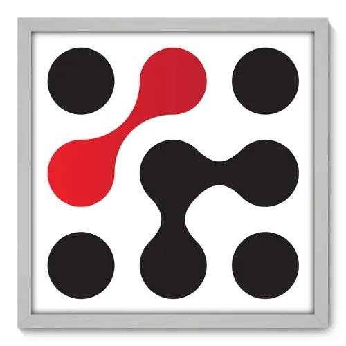 Quadro Decorativo - Bolas - 50cm x 50cm - 046qnacb - 1