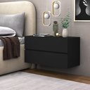 Ver imagem 2 de Mesa de Cabeceira Eros 60cm Preto Suspenso