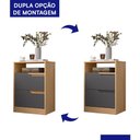 Ver imagem 4 de Kit 2 Mesas de Cabeceira Sole 2 Gavetas Flex Freijó/titanium - Móveis Albatroz