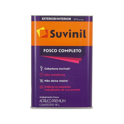 Tinta Acrílica Premium Fosco Completo 18 Litros Branco Neve Fosco Suvinil