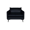 Ver imagem 5 de Poltrona Decorativa Sala de Estar América Couro Azul Marinho - Mozzelar