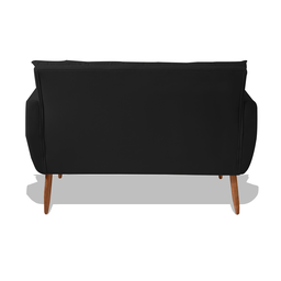 Namoradeira Emily Sofá 2 Lugares Sala Estar Recepção Suede Preto - 5 Namoradeira Emily Sofá 2 Lugares Sala Estar Recepção Suede Preto - 5