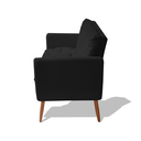 Ver imagem 4 de Namoradeira Emily Sofá 2 Lugares Sala Estar Recepção Suede Preto