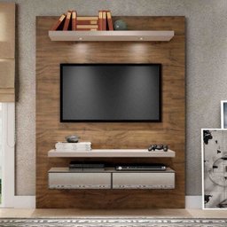 Painel para TV até 55 Polegadas 2 Gavetas Espelhadas e LED Tb106E Dalla Costa - 1