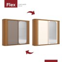Ver imagem 6 de Guarda Roupa Casal Mozzate 2 Portas Deslizantes Flex Cinamomo/Avelã com Espelho - Móveis Henn