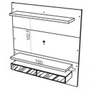 Ver imagem 2 de Painel para TV até 50 Polegadas 2 Gavetas Espelhadas com LED TB107E Moderno Dalla Costa