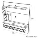 Ver imagem 3 de Painel Home para TV até 52 Polegadas 2 Gavetas Espelhadas 2 Nichos e LED TB109E Dalla Costa