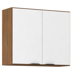 Armário Aéreo para Cozinha Firenze 2 Portas Amêndola Branco - Demóbile - 1