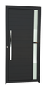 Ver imagem 1 de Porta Alumínio Lambril Visione c/Puxador e.Preto 100 Brimak
