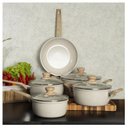 Ver imagem 3 de Conjunto de Panelas 5 Peças Marble Edition Oster Cinza Dust