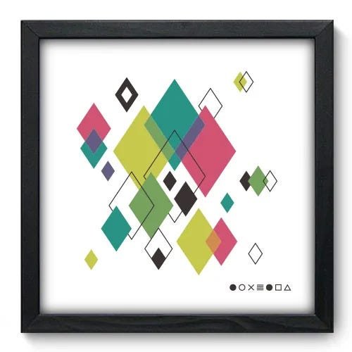 Quadro Decorativo - Abstrato - 33cm x 33cm - 125qnabp - 1