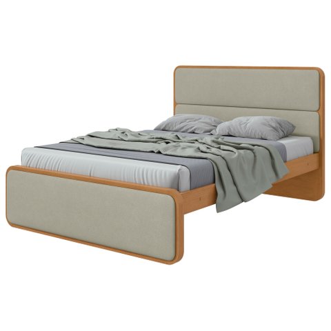 Cama Casal Loop - Lopas Amendoa Clean/sálvia