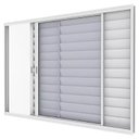 Ver imagem 1 de Janela Alumínio Branco Veneziana de Correr 3 Folhas Móveis sem Grade Cmc Harmony-150lx120a