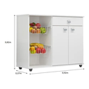 Ver imagem 3 de Balcão Fruteira Renata Microondas Bebedouro 2 Portas 1 Gaveta - Branco