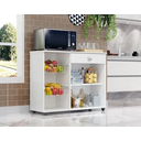 Ver imagem 4 de Balcão Fruteira Renata Microondas Bebedouro 2 Portas 1 Gaveta - Branco