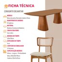 Ver imagem 6 de Sala de Jantar Mesa Noronha 220cm Tampo Laminado Canto Barril com 8 Cadeiras Viena