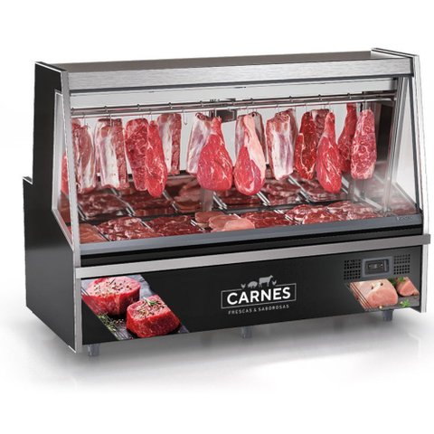 Balcão Frigorífico Premium Turino com Depósito GATP200AD Preto Gelopar 220V