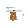Mesa de Jantar 4 Lugares Luna Arizona com Vidro 100% Mdf Cinamomo/Off White/Boucle Bege 20782 - Cel  - 3