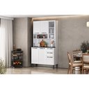 Ver imagem 3 de Armário de Cozinha Itatiaia Florença 105 Cm 6 Portas e 2 Gavetas Branco