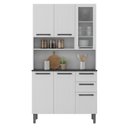 Ver imagem 1 de Armário de Cozinha Itatiaia Florença 105 Cm 6 Portas e 2 Gavetas Branco