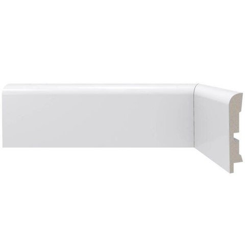 Rodapé de Poliestireno 7cm x 15mm x 2,40m Liso Moderna 446 Santa Luzia