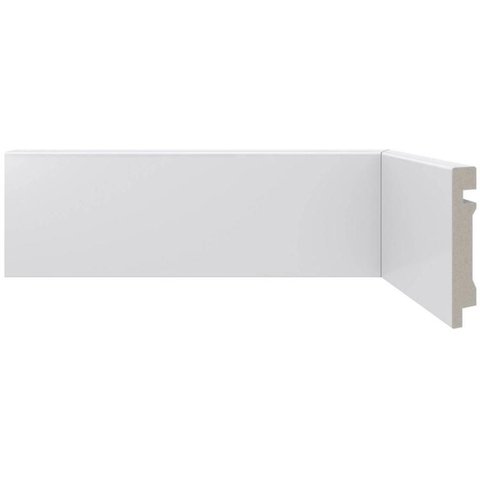Rodapé de Poliestireno 7cm x 13mm x 2,40m Liso Moderna 451 Santa Luzia