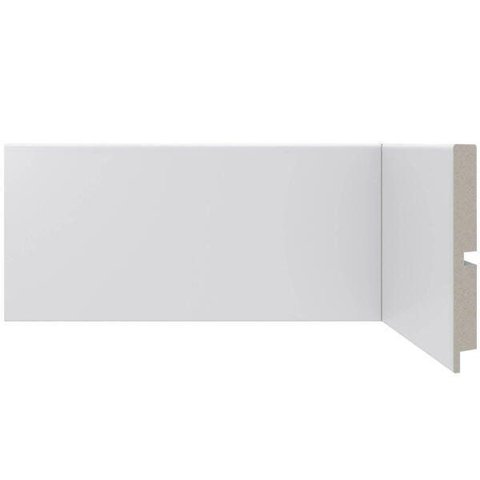 Rodapé de Poliestireno 10cm x 13mm x 2,40m Liso Moderna 454 Santa Luzia