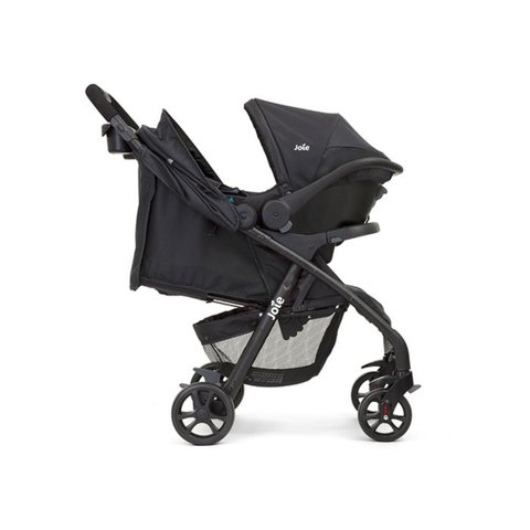 Carrinho de Bebê com Bebe Conforto Muze Juva Preto Coal