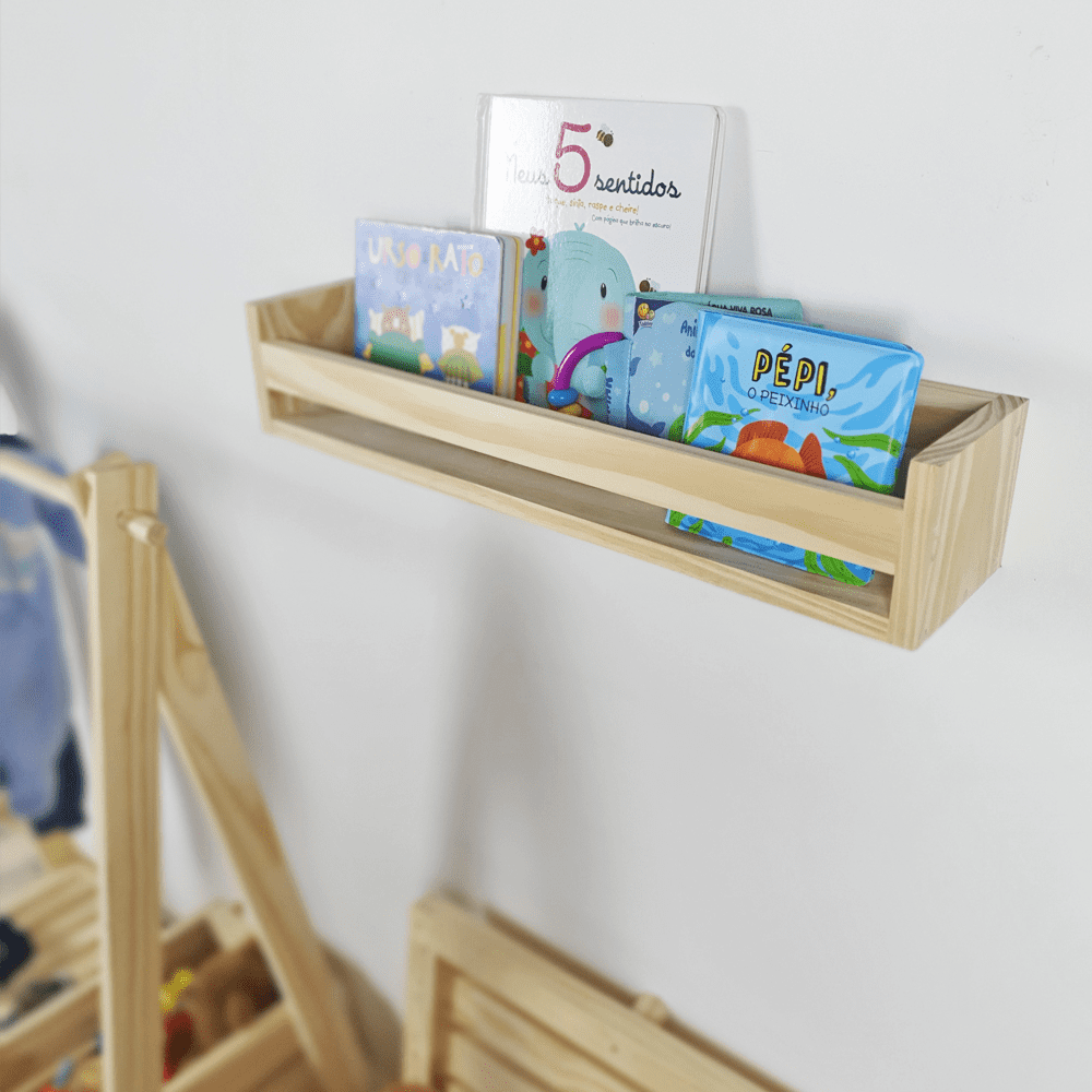 Prateleira Livros 12A X 60L X 14P em Madeira de Pinus Cubomob - 1