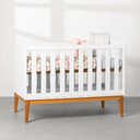 Ver imagem 2 de Kit Quarto Infantil Theo com Pés Square Mel - Berço + Cômoda 6 Gavetas + Guarda-roupa 3 Portas +polt