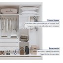 Ver imagem 7 de Guarda Roupa Casal 2 Portas 3 Gavetas 100% MDF Monte Rei