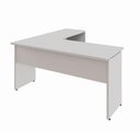Ver imagem 5 de Mesa Escrivaninha em L 135cm x 150cm Pés Painel F5 Office Cor:Cinza