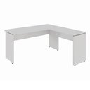 Ver imagem 2 de Mesa Escrivaninha em L 135cm x 150cm Pés Painel F5 Office Cor:Cinza